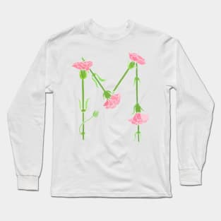 Watercolor Carnation Mu Long Sleeve T-Shirt